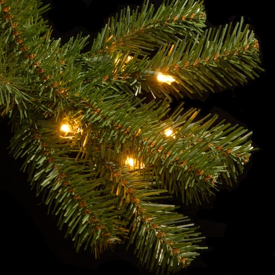9ft. Pre-Lit North Valley™ Spruce Pencil Slim Artificial Christmas Tree, Clear Lights